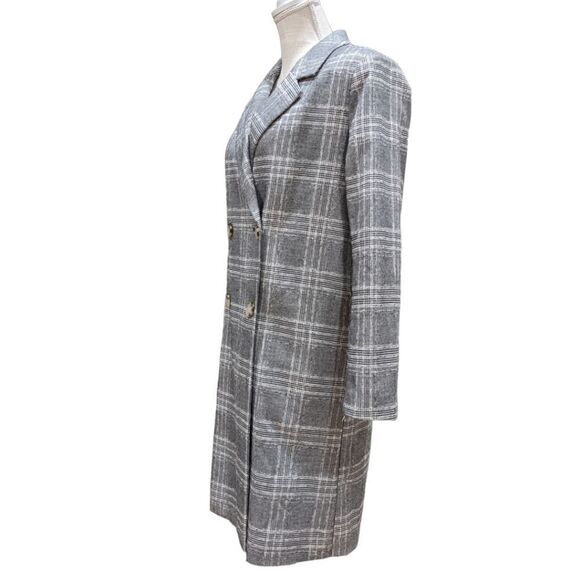 L'Academie Los Angeles Amira Women's Grey Plaid Coat Size XS - Picture 5 of 11